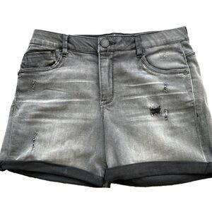 Mac and Me black washed stretchy Jean shorts.Sz 8